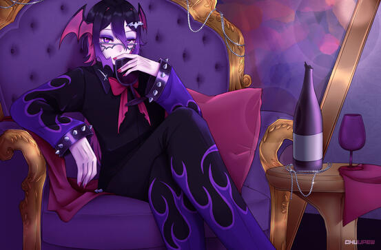 Wine (2023) | Full illustration experiment for an art trade with a mutual