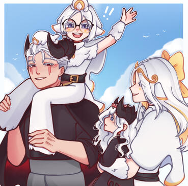 commission (2026) | 4 character piece commission for a client